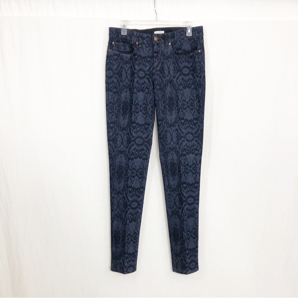 Eileen Fisher Organic Cotton Jeans, Size 10, Blue with Design